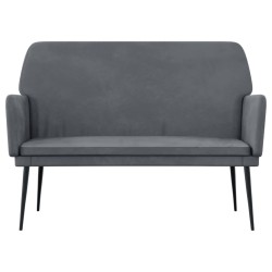 Banc Gris foncé 108x79x79 cm Velours 