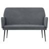 Banc Gris foncé 108x79x79 cm Velours 
