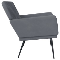 Banc Gris foncé 108x79x79 cm Velours 