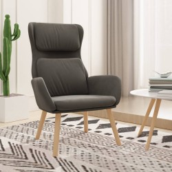 Chaise de relaxation Gris foncé Velours 