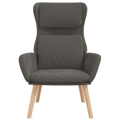 Chaise de relaxation Gris foncé Velours 