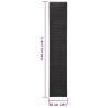 Tapis Sisal naturel 66x350 cm Noir 