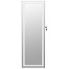 Armoire à bijoux avec miroir et éclairage LED mural noir 