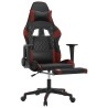 Chaise de jeu de massage repose-pied Noir&Bordeaux Similicuir 