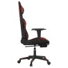Chaise de jeu de massage repose-pied Noir&Bordeaux Similicuir 