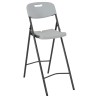 Chaises de bar pliables lot de 2 PEHD et acier Blanc 