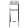 Chaises de bar pliables lot de 2 PEHD et acier Blanc 