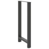 Pieds de table de bar Anthracite 2 pièces 60 x (110-111) cm Acier 