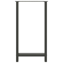 Pieds de table de bar Anthracite 2 pièces 60 x (110-111) cm Acier 