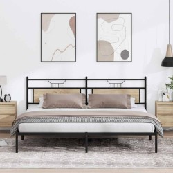 Cadre de lit sans matelas chêne sonoma 193x203 cm 