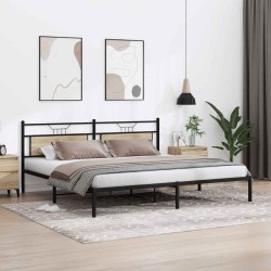 Cadre de lit sans matelas chêne sonoma 193x203 cm 