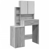 Coiffeuse avec armoire sonoma gris 80x35x132 cm 