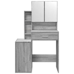 Coiffeuse avec armoire sonoma gris 80x35x132 cm 