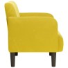 Fauteuil avec accoudoirs jaune 54 cm velours 