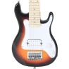 Guitare électrique pour enfants et sac marron et blanc 3/4 30" 
