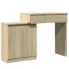 Coiffeuse avec LED chêne sonoma 115x37x110,5 cm 