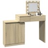 Coiffeuse avec LED chêne sonoma 115x37x110,5 cm 