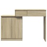 Coiffeuse avec LED chêne sonoma 115x37x110,5 cm 