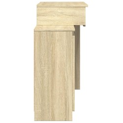 Coiffeuse avec LED chêne sonoma 115x37x110,5 cm 