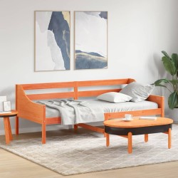 Lit de jour sans matelas cire marron 90x200 cm bois pin massif 