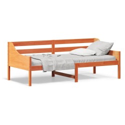 Lit de jour sans matelas cire marron 90x200 cm bois pin massif 