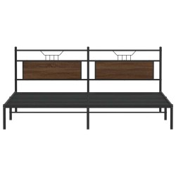 Cadre de lit sans matelas chêne marron 193x203 cm 