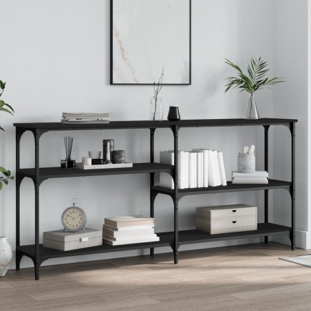 Table console noir 160x29x75 cm Bois d'ingénierie 