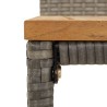 Ensemble de bar jardin 9 pcs gris poly rotin/bois massif acacia 
