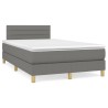 Sommier à lattes de lit avec matelas Gris foncé 120x200cm Tissu 