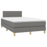 Sommier à lattes de lit avec matelas Gris foncé 120x200cm Tissu 
