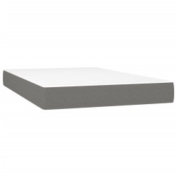 Sommier à lattes de lit avec matelas Gris foncé 120x200cm Tissu 