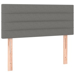 Sommier à lattes de lit avec matelas Gris foncé 120x200cm Tissu 