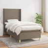 Sommier à lattes de lit avec matelas Taupe 90x190 cm Tissu 