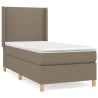Sommier à lattes de lit avec matelas Taupe 90x190 cm Tissu 