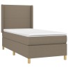 Sommier à lattes de lit avec matelas Taupe 90x190 cm Tissu 
