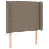 Sommier à lattes de lit avec matelas Taupe 90x190 cm Tissu 