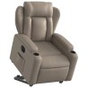 Fauteuil inclinable électrique cappuccino similicuir 