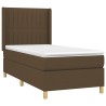 Sommier à lattes de lit matelas et LED Marron foncé 100x200cm 