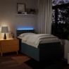 Sommier à lattes de lit avec matelas Bleu 80x200 cm Tissu 