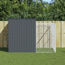 Niche pour chien avec cour anthracite 214x253x181 cm 