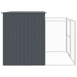 Niche pour chien avec cour anthracite 214x253x181 cm 