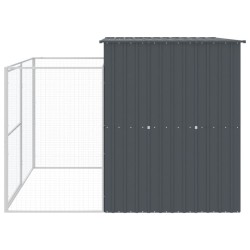 Niche pour chien avec cour anthracite 214x253x181 cm 