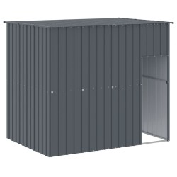 Niche pour chien avec cour anthracite 214x253x181 cm 