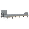 Canapé-lit en forme de L gris clair 260x140x70 cm tissu 