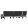 Canapé-lit en forme de L gris clair 260x140x70 cm tissu 
