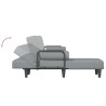 Canapé-lit en forme de L gris clair 260x140x70 cm tissu 