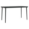 Ensemble à manger de jardin et coussins 5pcs Gris/noir 