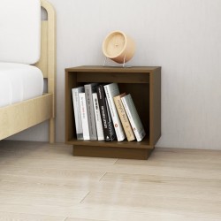 Table de chevet Marron miel 40x30x40 cm Bois de pin solide 