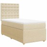 Sommier à lattes de lit avec matelas Crème 80x200 cm Tissu 