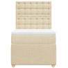 Sommier à lattes de lit avec matelas Crème 80x200 cm Tissu 